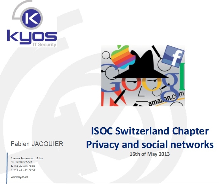 Title slide, by Fabien Jacquier of KYOS.ch